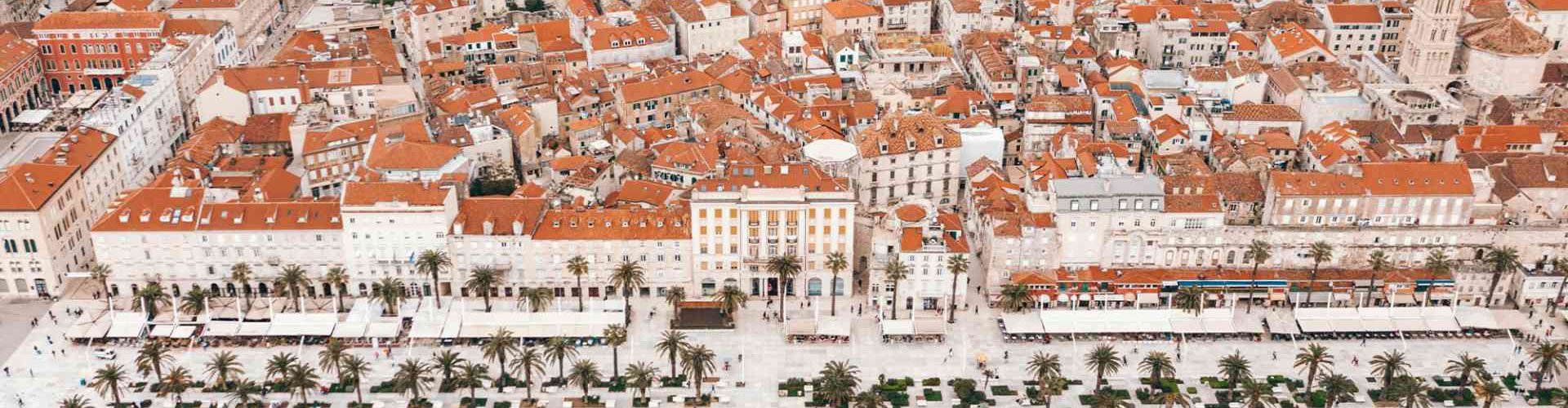 Evening riverside shot of Split, HR