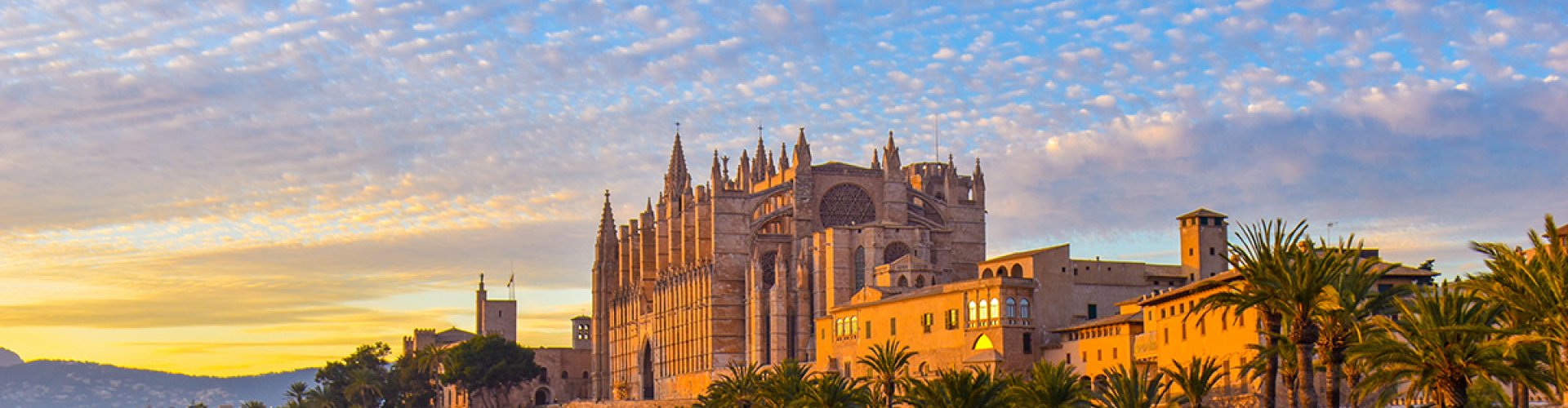 Evening riverside in Palma de Mallorca, ES
