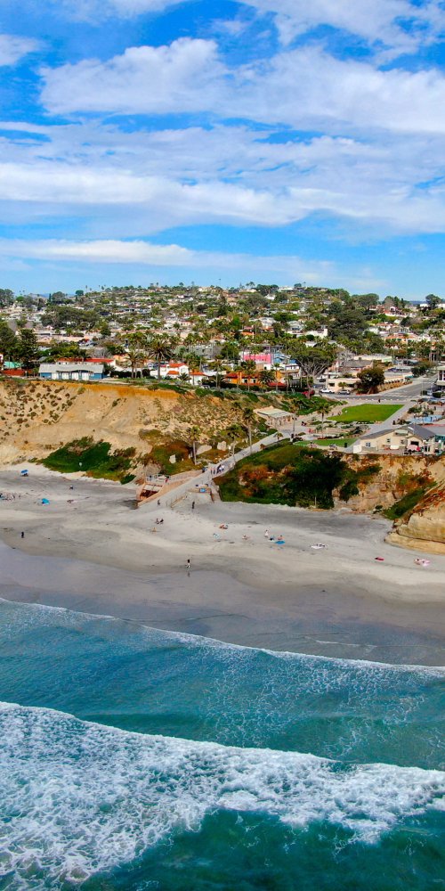 Biking along Solana Beach cycle path