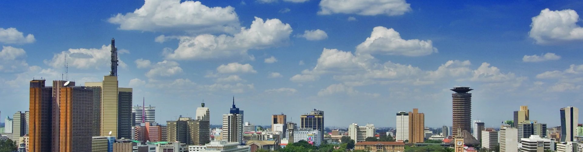 Evening riverside view of Nairobi