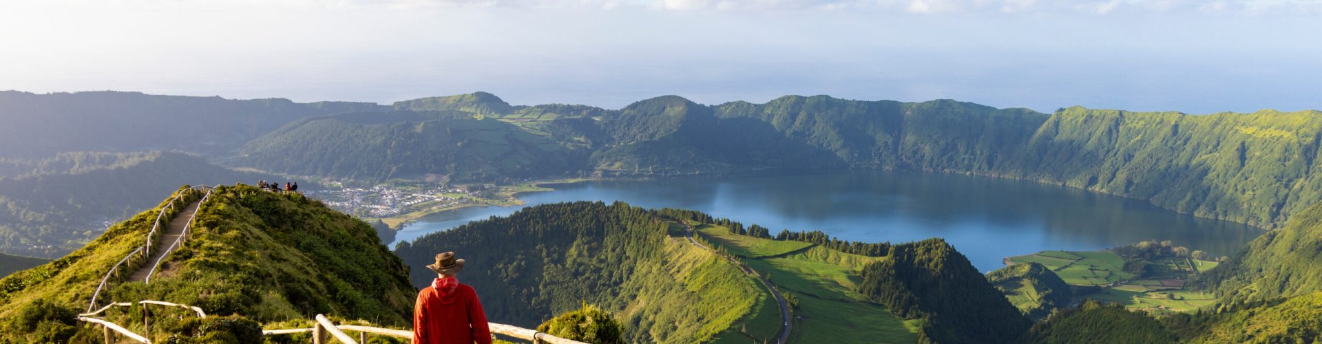 Evening riverside shot of São Miguel, PT
