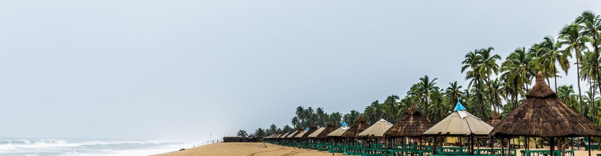 Evening riverside shot of Lagos, NG