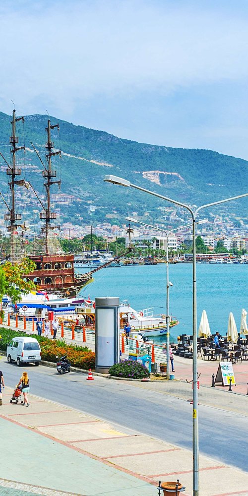 Antalya public transit map and bike-share station