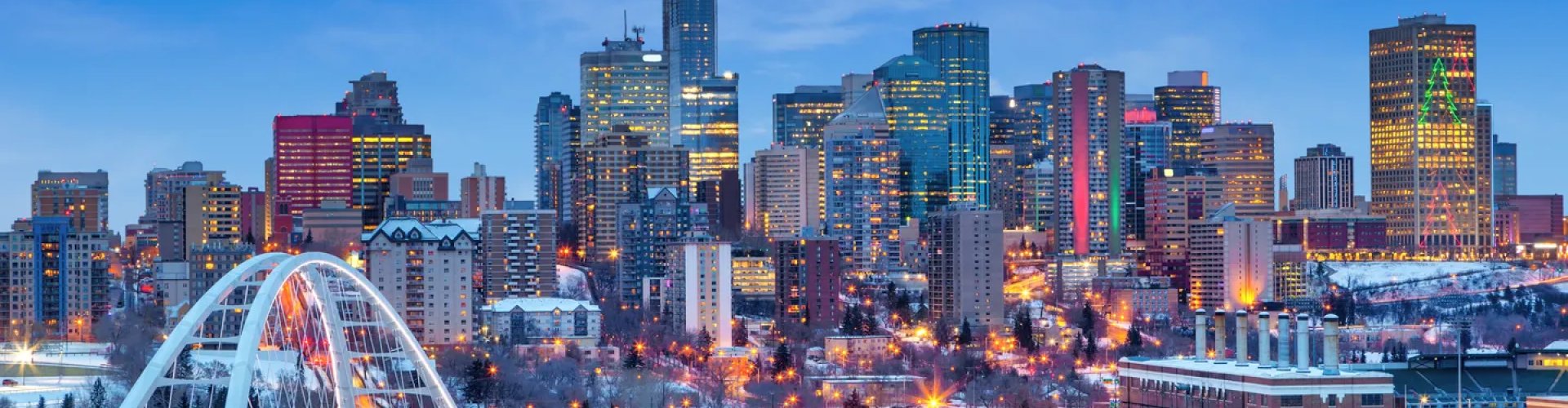 Skyline of Edmonton, AB, CA