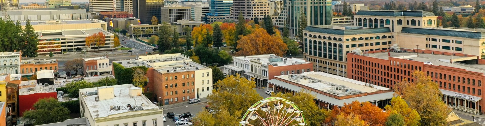 Skyline of Sacramento, CA, US