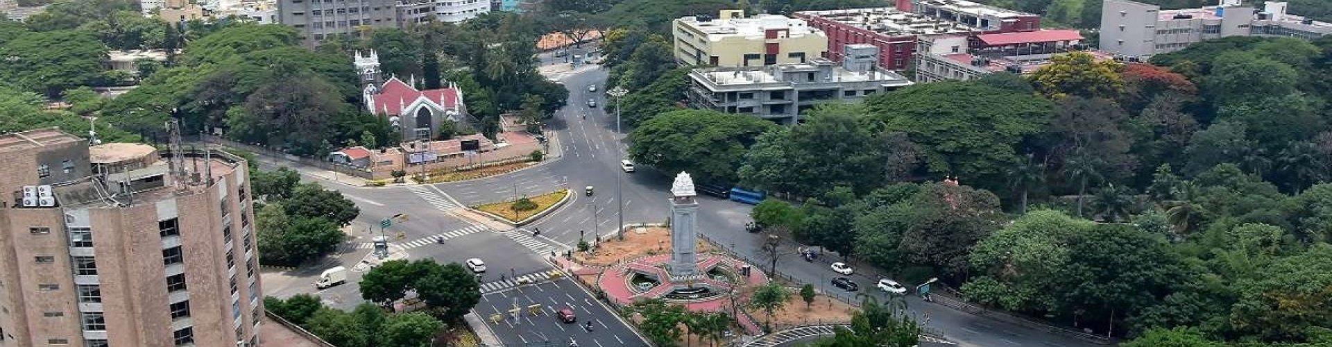 Evening riverside shot of Chandīgarh, IN