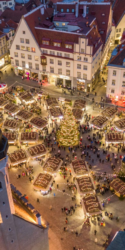 Tallinn city street scene