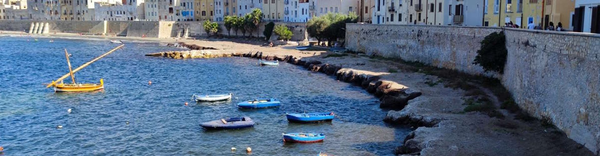 Evening riverside view in Trapani, IT