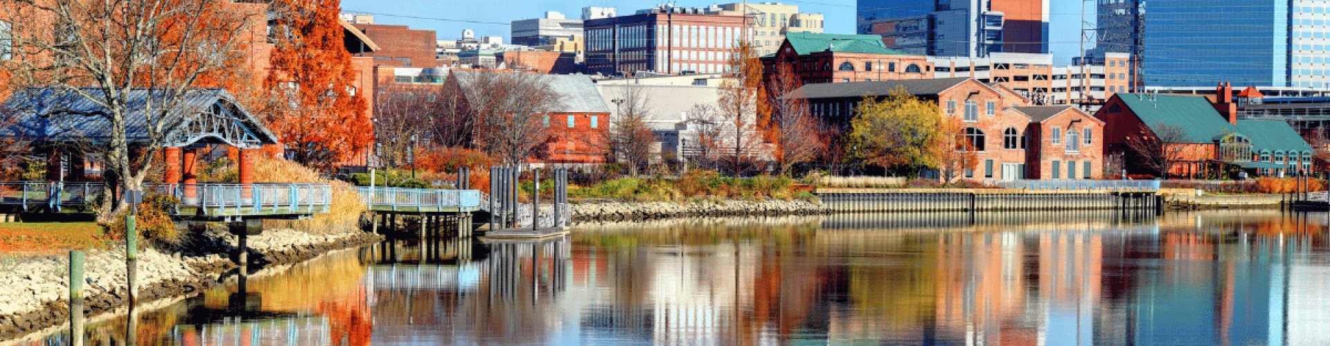 Evening riverside view of Millsboro, DE, US