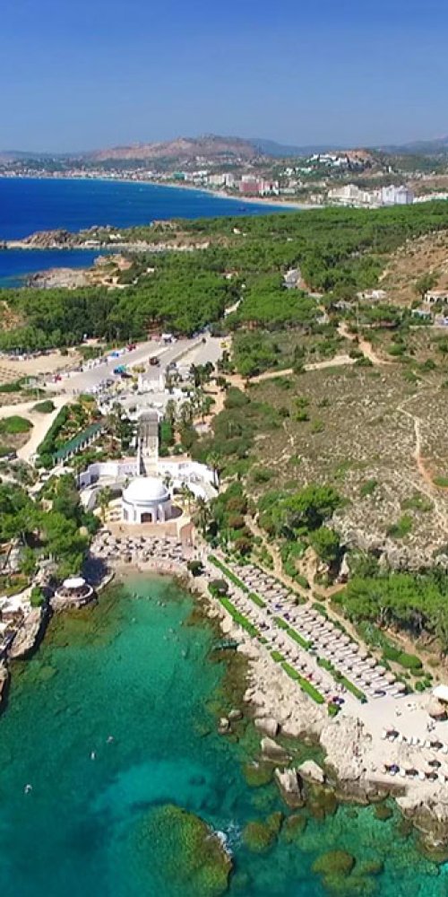 Cycling path and coastal view in Faliraki
