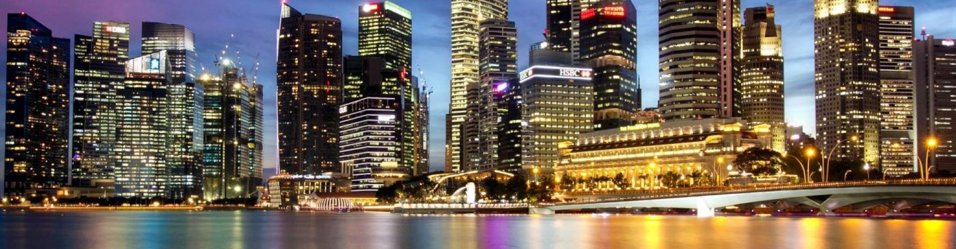 Evening riverside shot in Singapore, SG