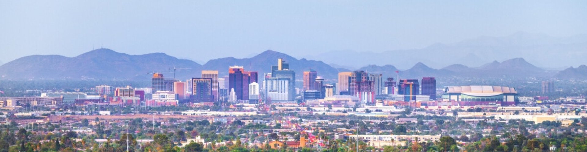 Evening riverside view in Phoenix, AZ, US