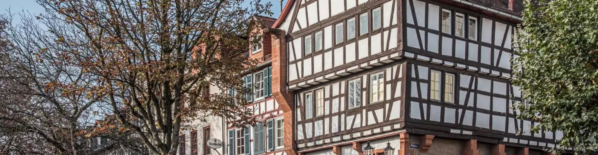 Evening riverside view of Gelnhausen, DE