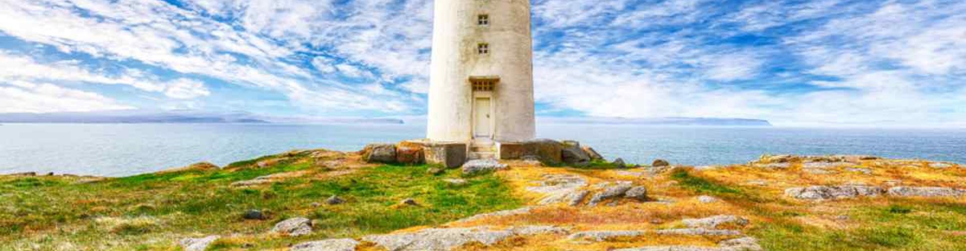 Evening riverside shot of Keflavik, IS