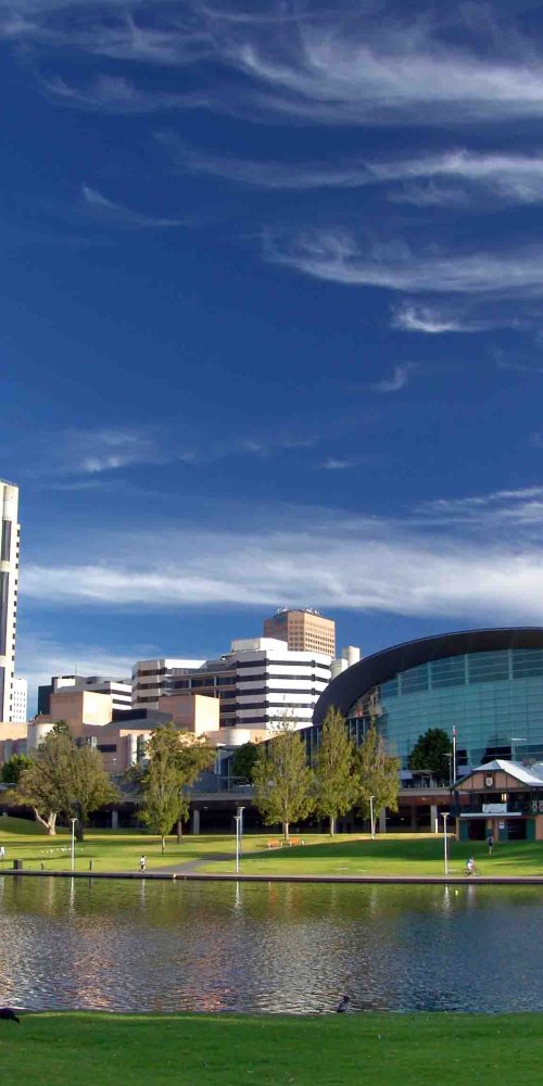 Tram passing through Adelaide East End