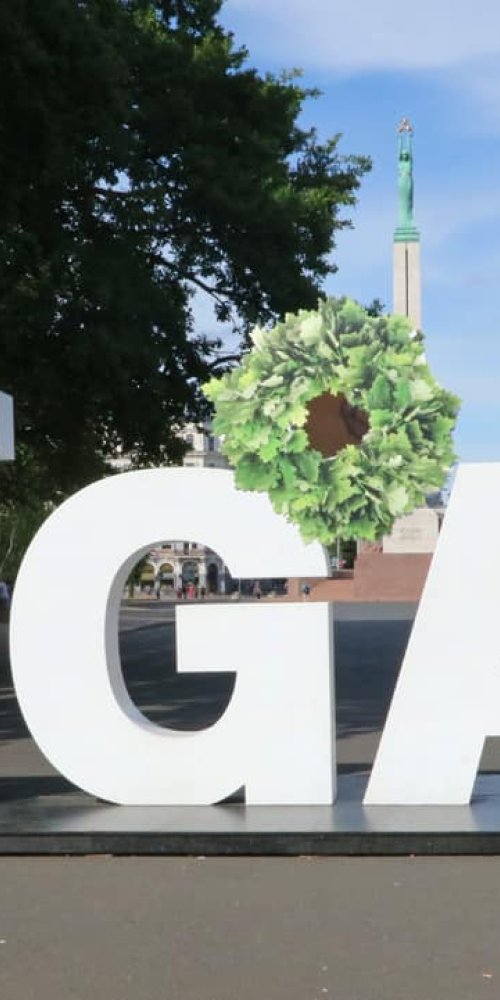 Public transport tram in Rīga