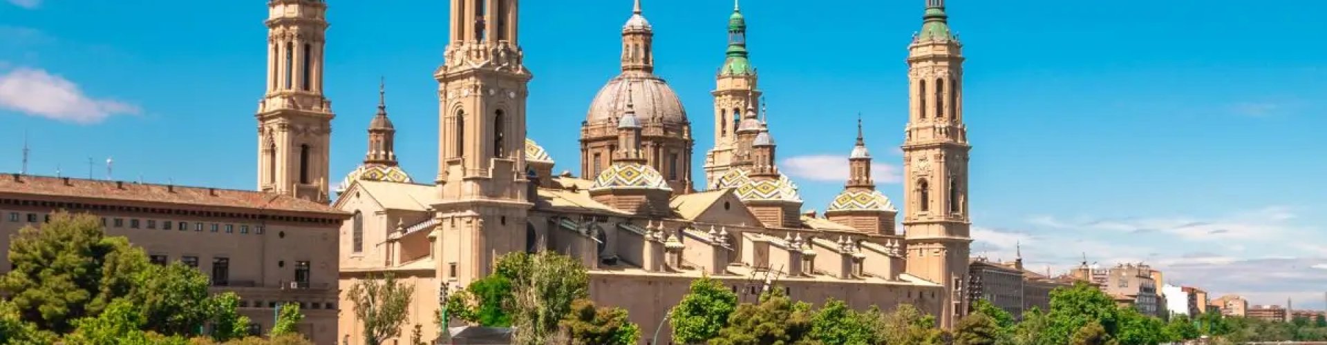 Skyline of Zaragoza, ES