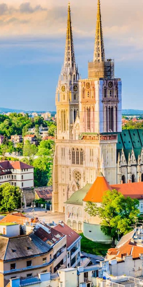 Tram in Zagreb city centre
