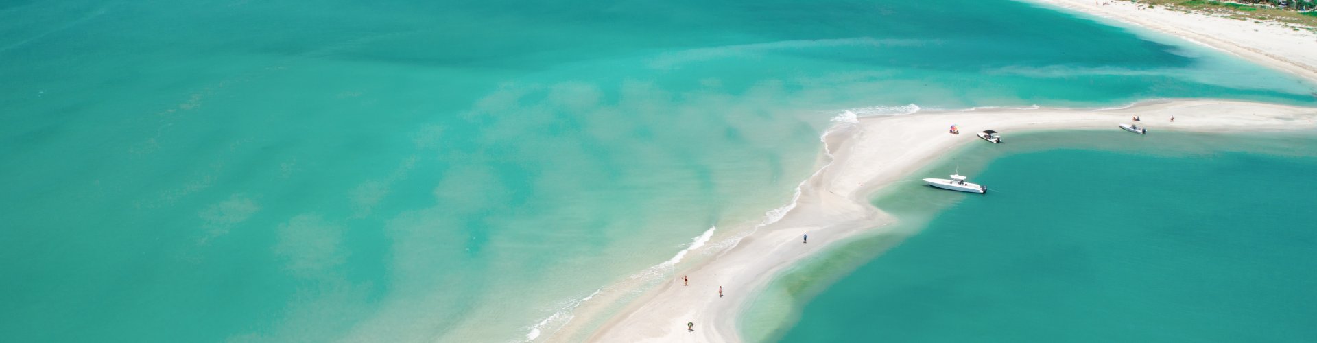 Evening riverside shot of Fort Myers, FL, US
