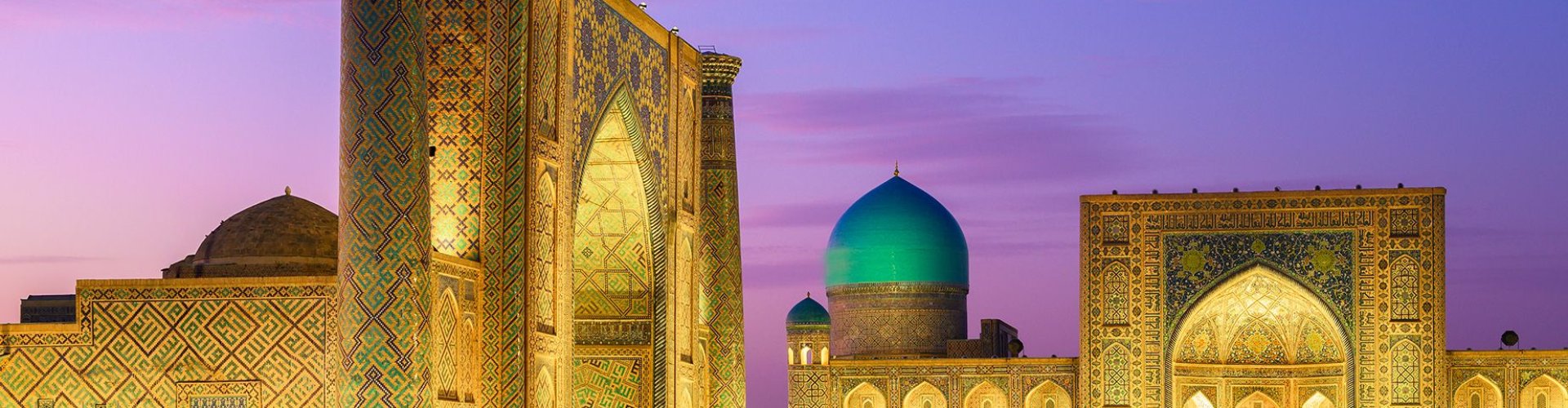 Evening riverside shot in Samarkand