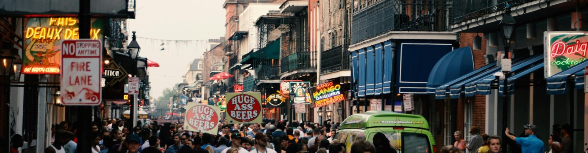 Evening riverside view of New Orleans skyline