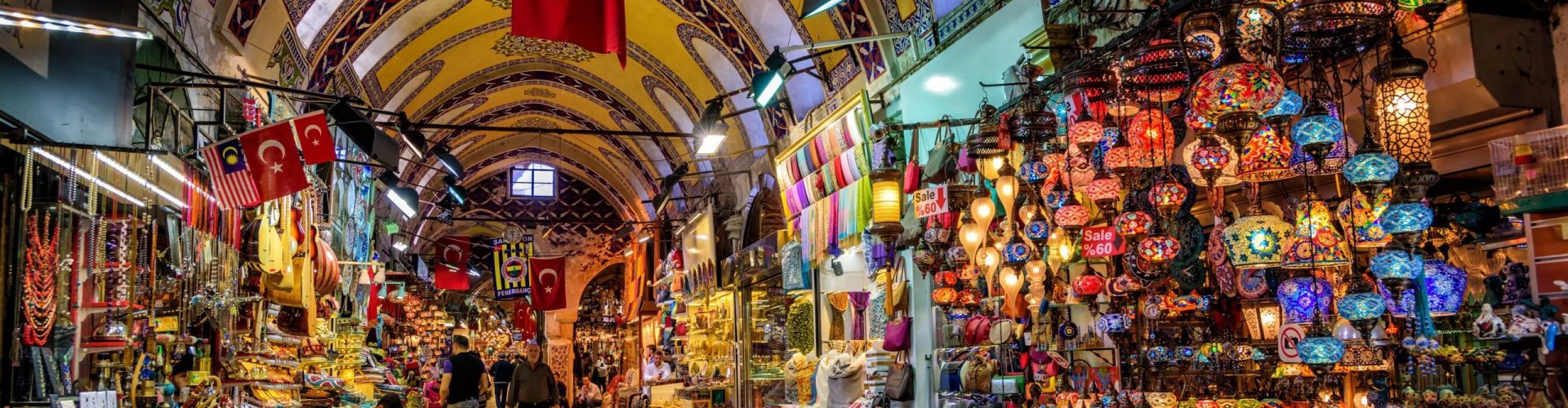 Evening riverside shot of Istanbul, TR