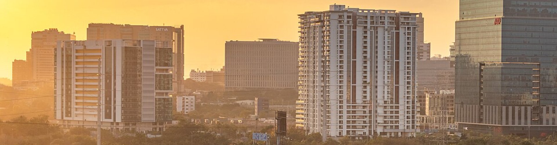 Skyline of Hyderabad, IN