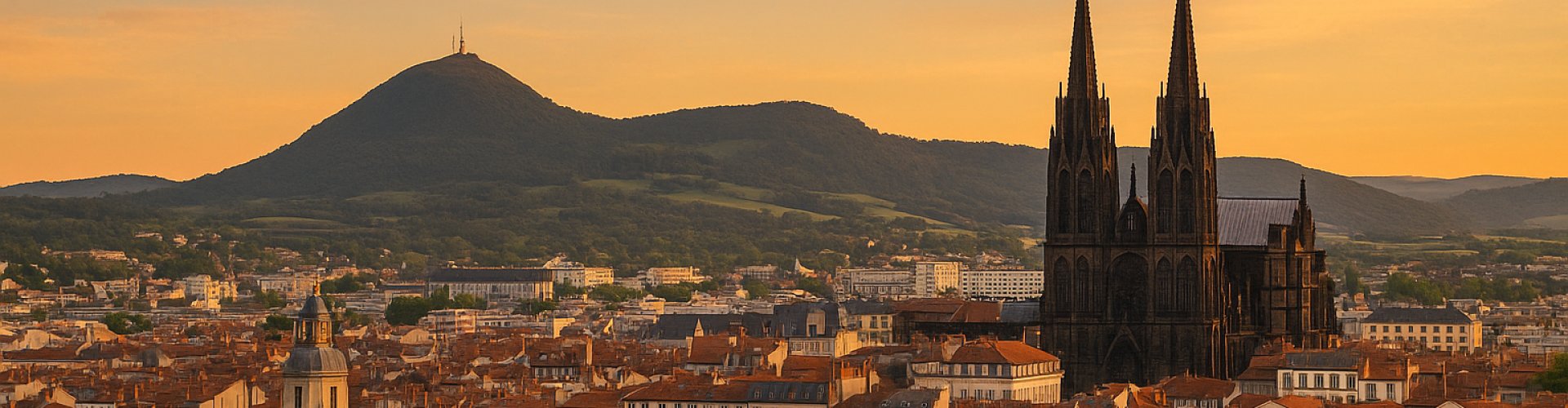 Evening riverside shot of Clermont, FL, US